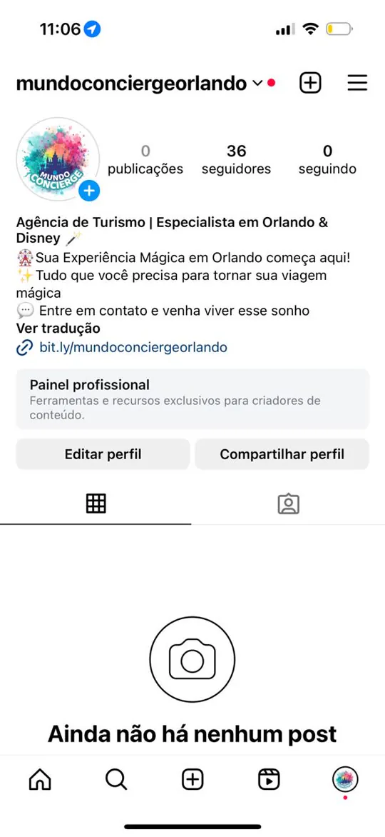 Perfil de Mundo Concierge Orlando antes